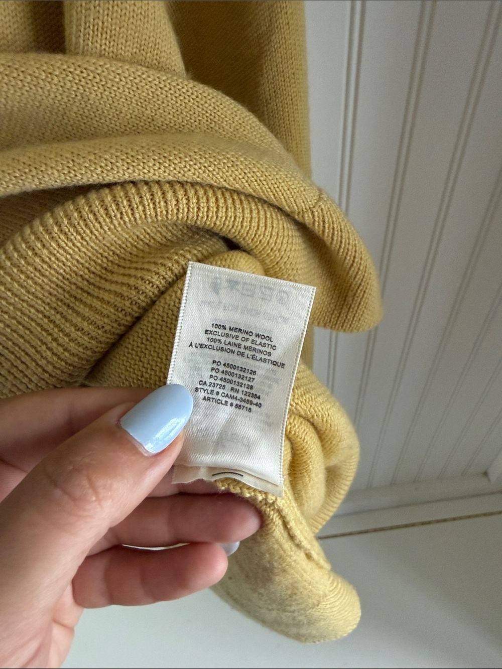 Wilfred Aritzia Cyprie Merino Wool Pale Yellow Sweater - Picture 7 of 8